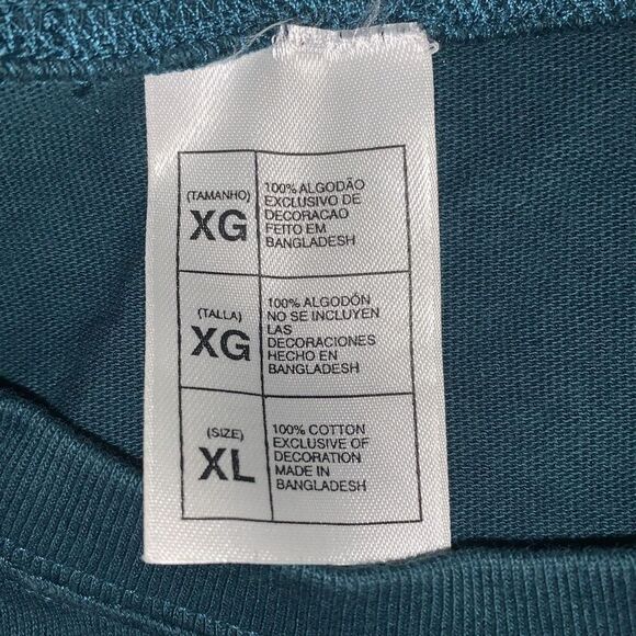 Tasmanian Devil Bugs Bunny Mens XL Embroidered T Shirt Blue Green Short‎ Sleeve - Picture 2 of 7